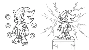 coloriage Sonic Shadow d
