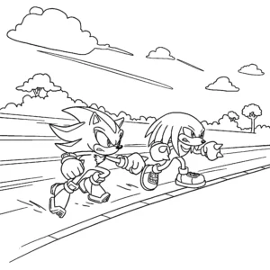 coloriage Sonic Shadow a imprimer