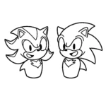 coloriage Sonic Shadow et apprentissage