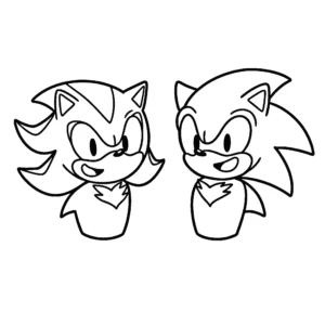 coloriage Sonic Shadow et apprentissage