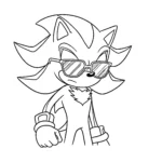 coloriage Sonic Shadow pour enfant de 8 ans