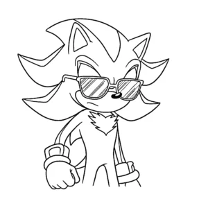 coloriage Sonic Shadow pour enfant de 8 ans