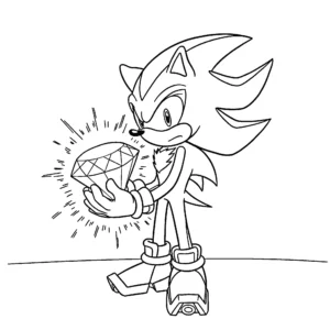 coloriage Sonic Shadow a dessiner et imprimer