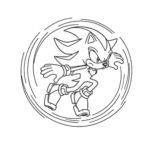 coloriage Sonic Shadow à imprimer gratuit