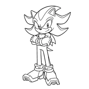 coloriage Sonic Shadow gratuit en ligne