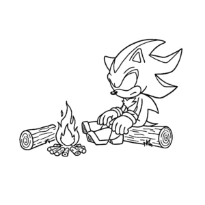 coloriage Sonic Shadow a imprimer gratuitement