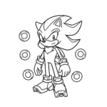 coloriage Sonic Shadow gratuit a imprimer