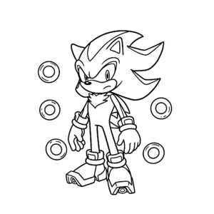 coloriage Sonic Shadow gratuit a imprimer