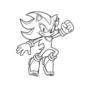 coloriage Sonic Shadow a imprimer gratuit