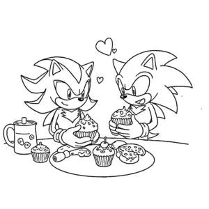 coloriage Sonic Shadow pour enfants à imprimer