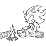 coloriage Sonic Shadow et découpage à imprimer