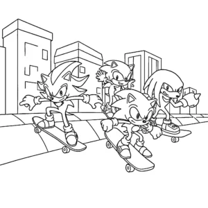 coloriage Sonic Shadow a telecharger