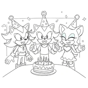 coloriage Sonic Shadow a colorier en ligne
