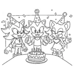 coloriage Sonic Shadow a imprimer pour enfant de 4 ans