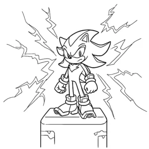 coloriage Sonic Shadow d