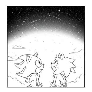 coloriage Sonic Shadow gratuit en ligne