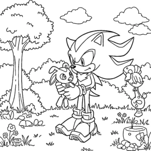 coloriage Sonic Shadow et apprentissage