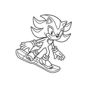 télécharger coloriage Sonic Shadow gratuit