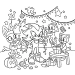 coloriage Sonic Shadow à imprimer pour enfant de 10 ans