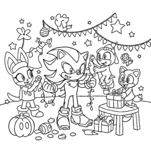 coloriage Sonic Shadow à imprimer pour enfant de 10 ans