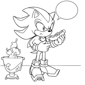 coloriage Sonic Shadow gratuit en ligne