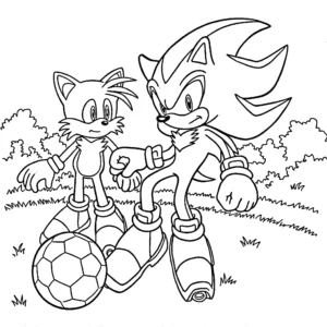 coloriage Sonic Shadow pour enfant de 7 ans