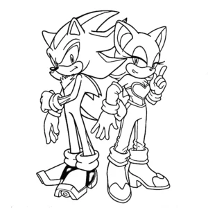 coloriage Sonic Shadow gratuit pour enfants