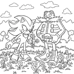 coloriage Sonic Shadow de pour enfants