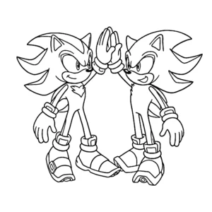 coloriage Sonic Shadow pour enfant de 6 ans