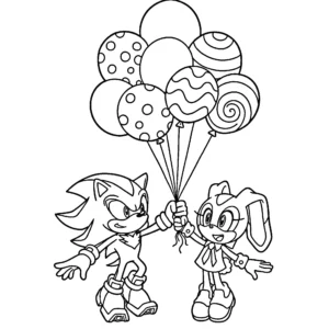 coloriage Sonic Shadow et apprentissage