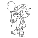 image pour coloriage Sonic Shadow enfant