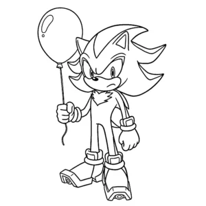 image pour coloriage Sonic Shadow enfant