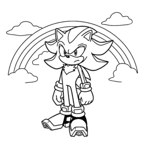 coloriage Sonic Shadow pour primaire