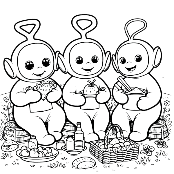 Tranh tô màu Télétubbies