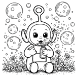 coloriage Teletubbies gratuit a imprimer