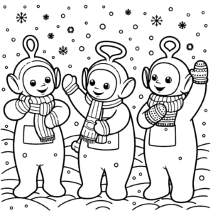 coloriage Teletubbies pour enfant de 4 ans
