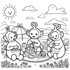 coloriage Teletubbies a colorier en ligne