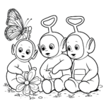 coloriage Teletubbies à imprimer gratuitement pdf