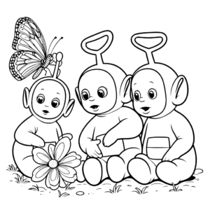 coloriage Teletubbies à imprimer gratuitement pdf