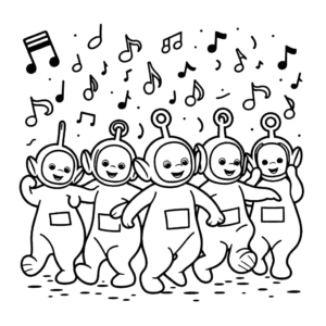 coloriage Teletubbies pour enfant de 7 ans