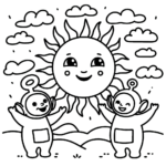 coloriage Teletubbies à imprimer pour enfant de 12 ans