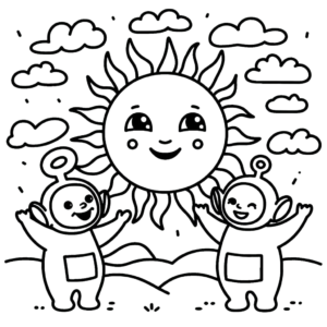 coloriage Teletubbies à imprimer pour enfant de 12 ans