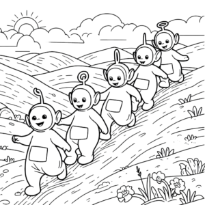 coloriage Teletubbies à imprimer pdf gratuit
