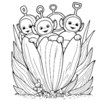 coloriage Teletubbies pour enfant gratuit