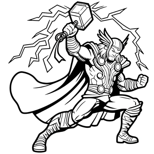 Tranh tô màu Thor