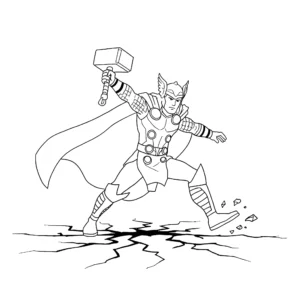 coloriage Thor pour enfant de 8 ans