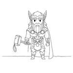 coloriage Thor à imprimer