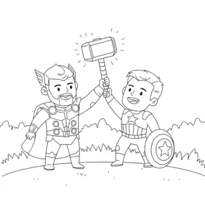 coloriage Thor a imprimer gratuit