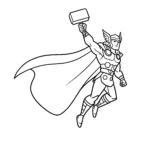 coloriage Thor pour enfant de 4 ans