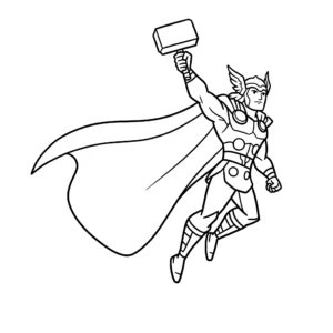 coloriage Thor pour enfant de 4 ans